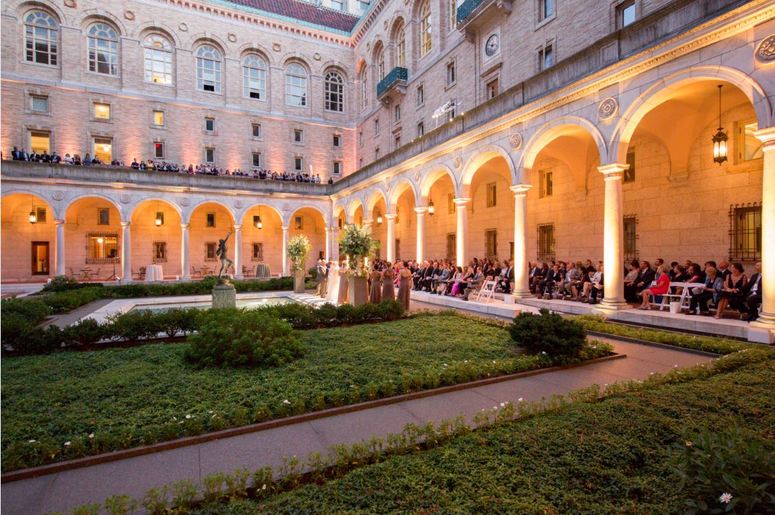 Photos of the McKim Courtyard Boston Public Library