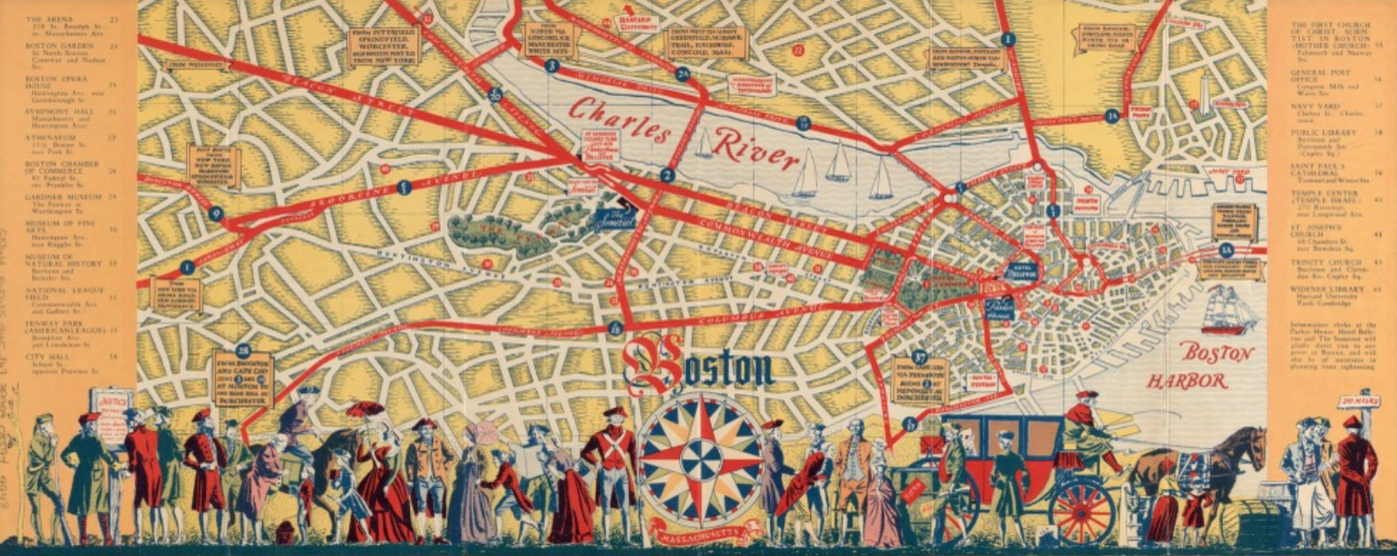 Tourist Map of Boston