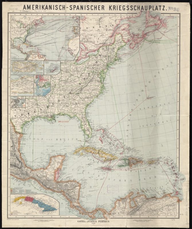 German Map of the Spanish American War
