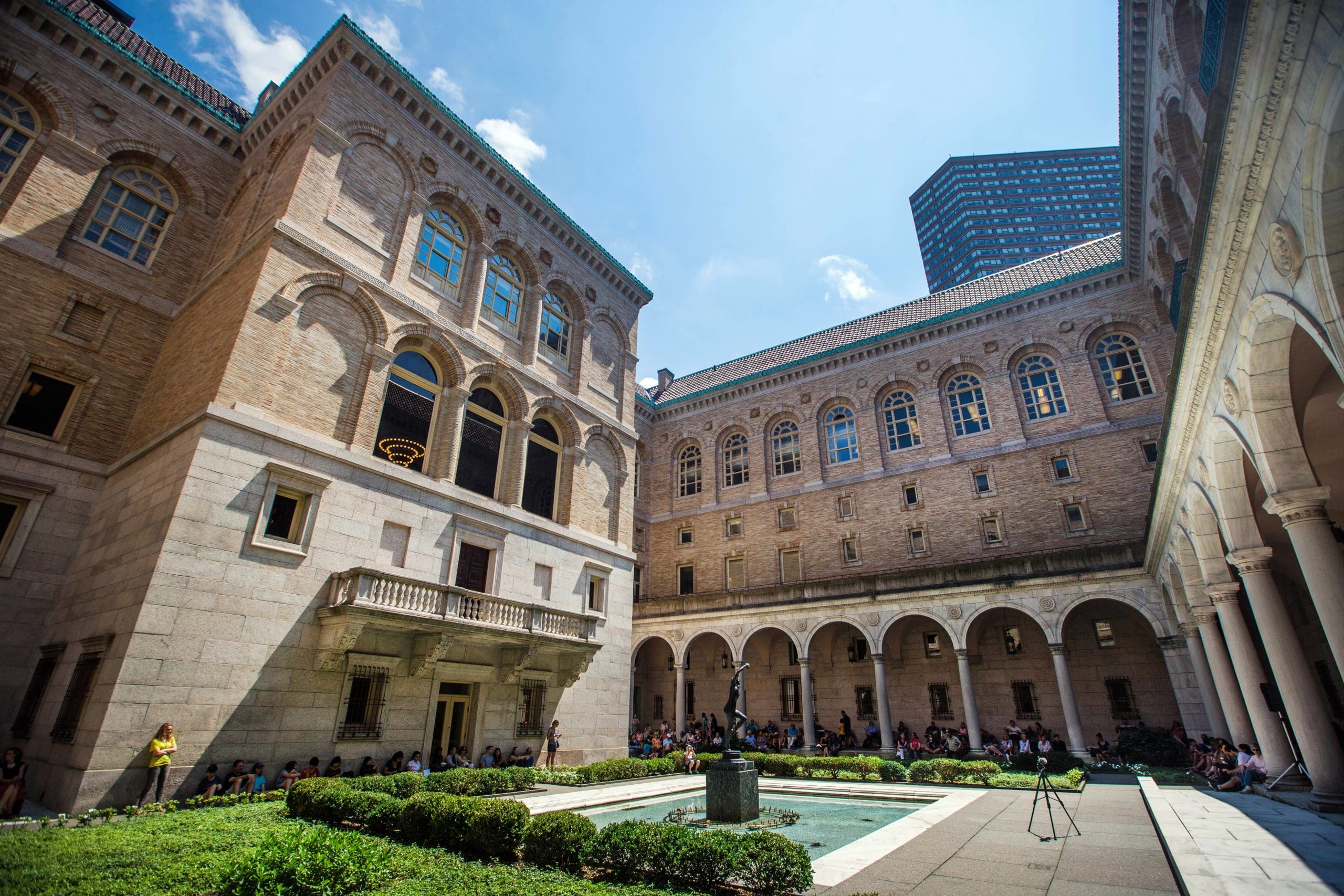 The courtyard of the Central Library in Copley Square is one of Boston's most beautiful havens from the hustle and bustle of the city.