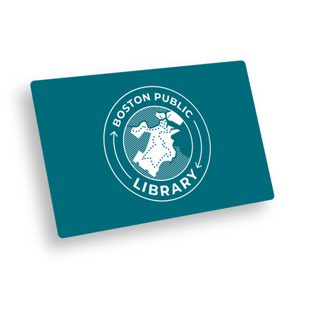 Library Card Square Turqoise