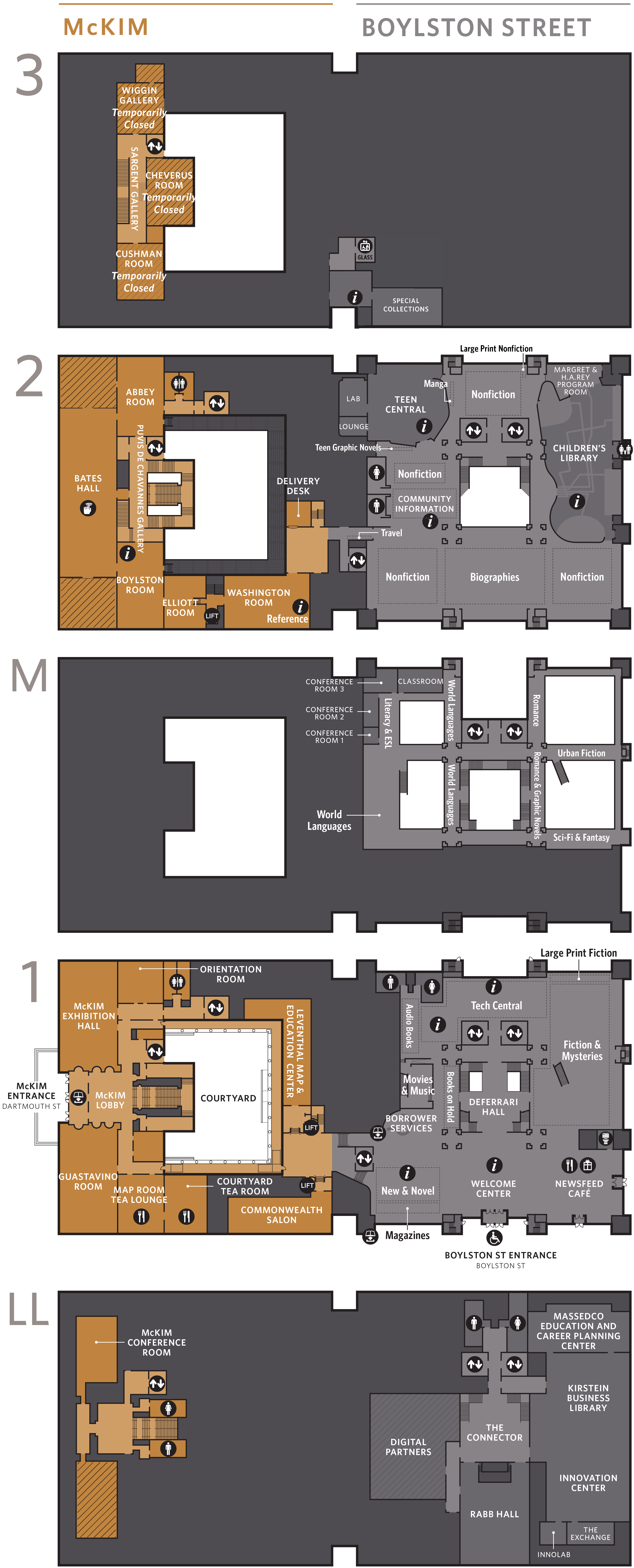 Central Library Floor Plan Boston Public Library
