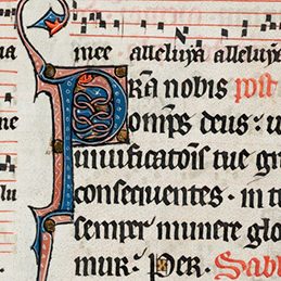 Manuscript immage leading to Medieval and Early Renaissance Manuscripts Collection